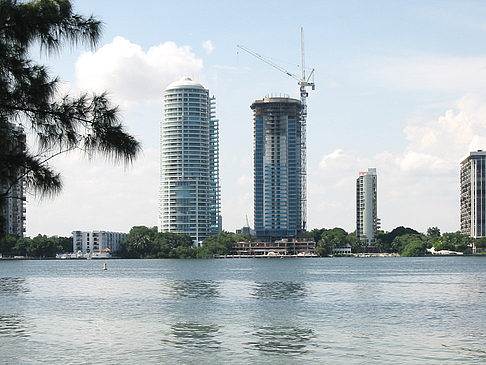 Blick vom Wasser auf Miami Foto 